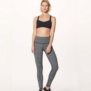 Lululemon Wunder Under High Rise Luxtreme Leggings Size 4 Black Gray 28”
